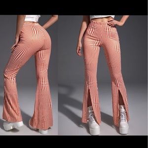 SHEIN Polka Dot Split-Leg Flares
